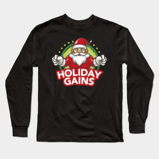 Festive Fitness: Santa’s Holiday Gains Long Sleeve T-Shirt